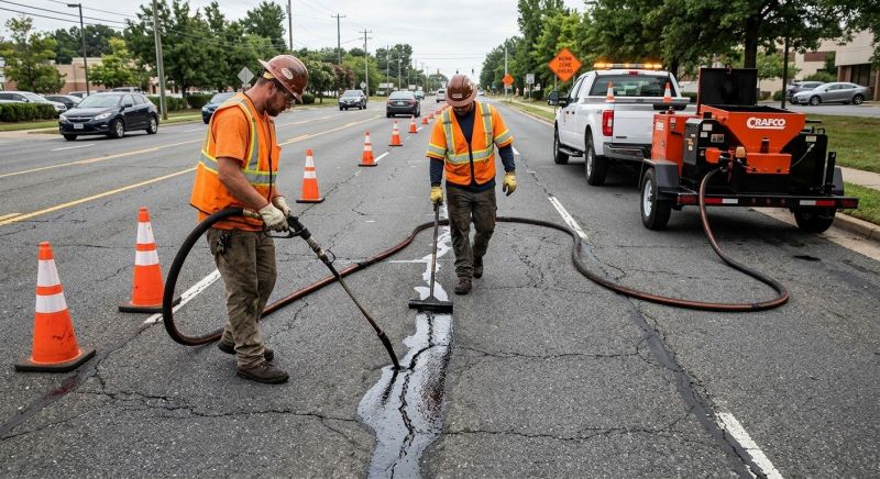 Asphalt Crack Sealing in Columbus, OH