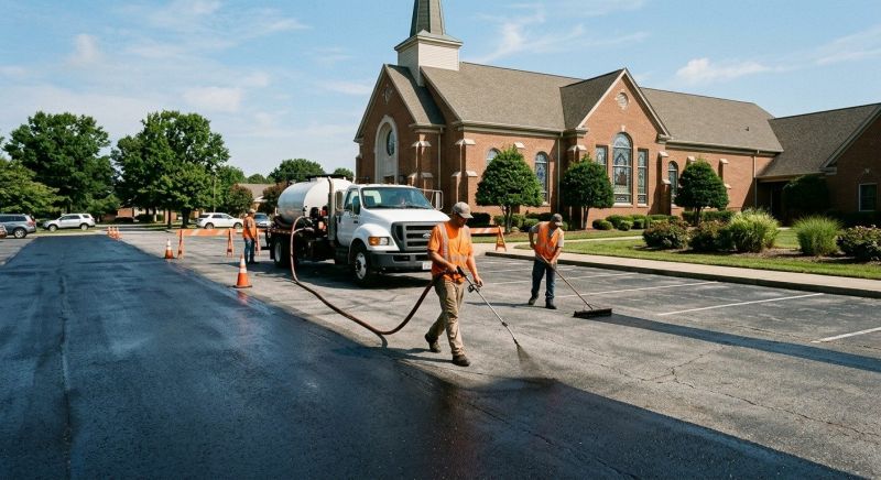 Church Parking Lot Sealcoating in Denver, CO