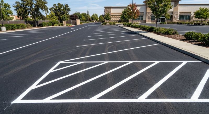 Concrete Parking Lot Striping in Suwanee, GA