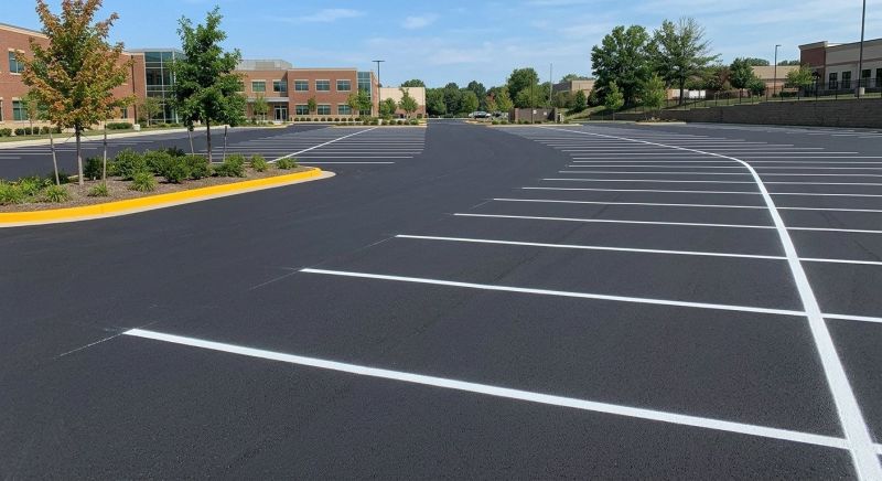 Concrete Parking Lot Striping in Alpharetta, GA